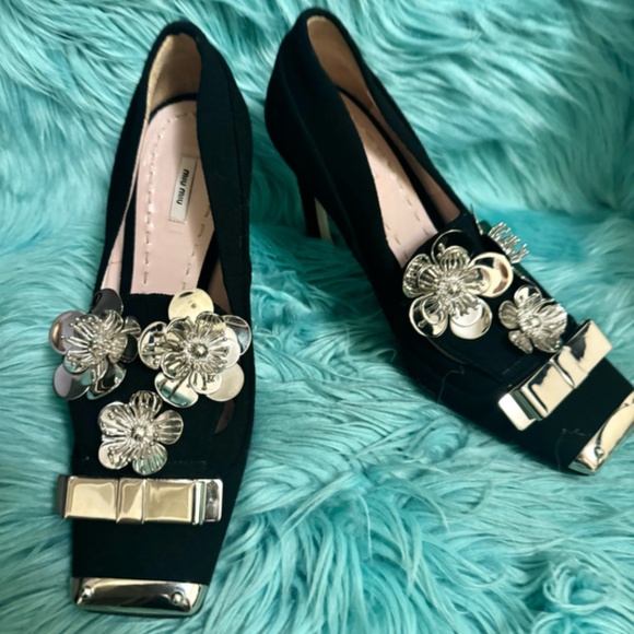 RARE VINTAGE Miu Miu Heels -- Size 38.5 - Picture 6 of 9